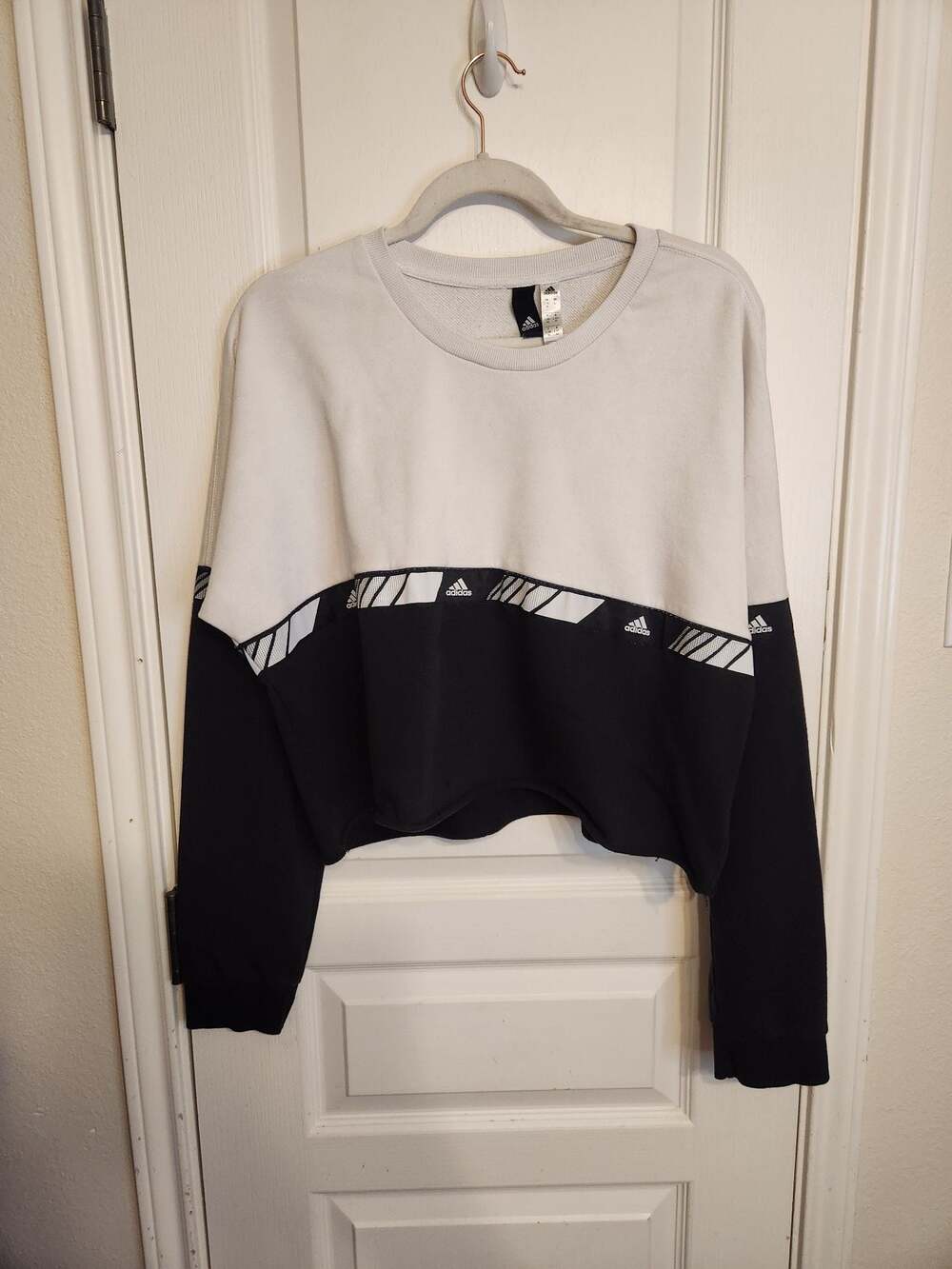 adidas Women's Colorblock Cropped Crewneck Sweatshirt